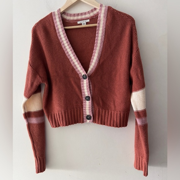 American Eagle Outfitters Sweaters - American Eagle Varsity Striped Button Sweater Cardigan Y2K